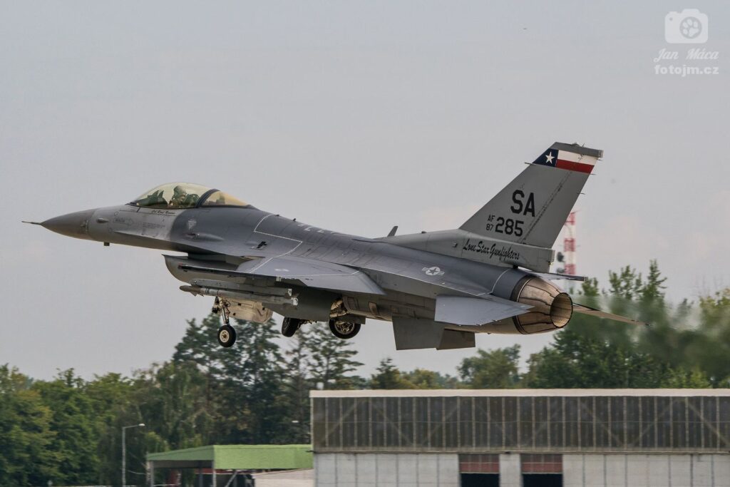 Texas Air National Guard F-16 na cvičení Sky Avenger 2018 - letiště Čáslav