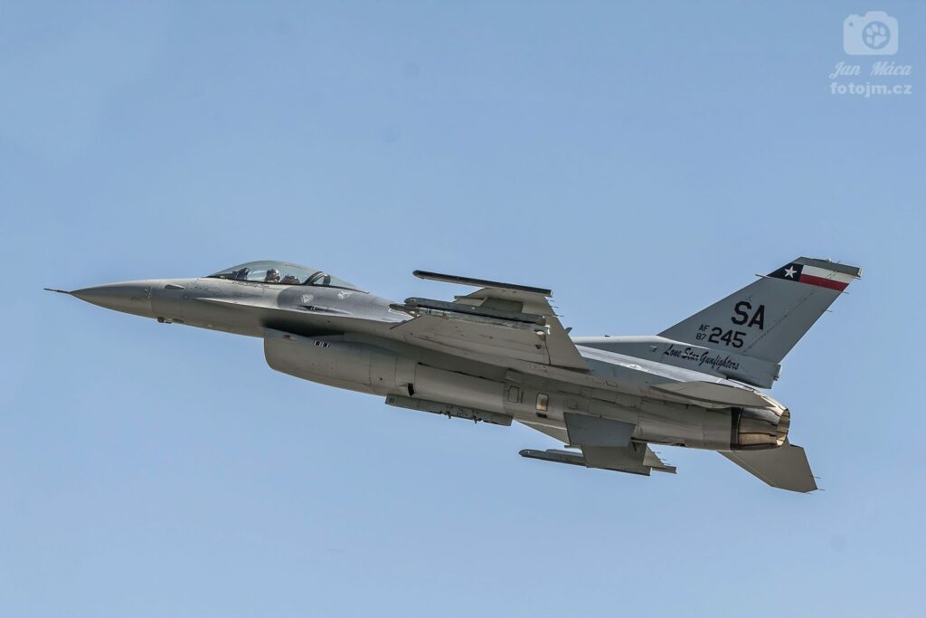 Texas Air National Guard F-16 na cvičení Sky Avenger 2018 - letiště Čáslav